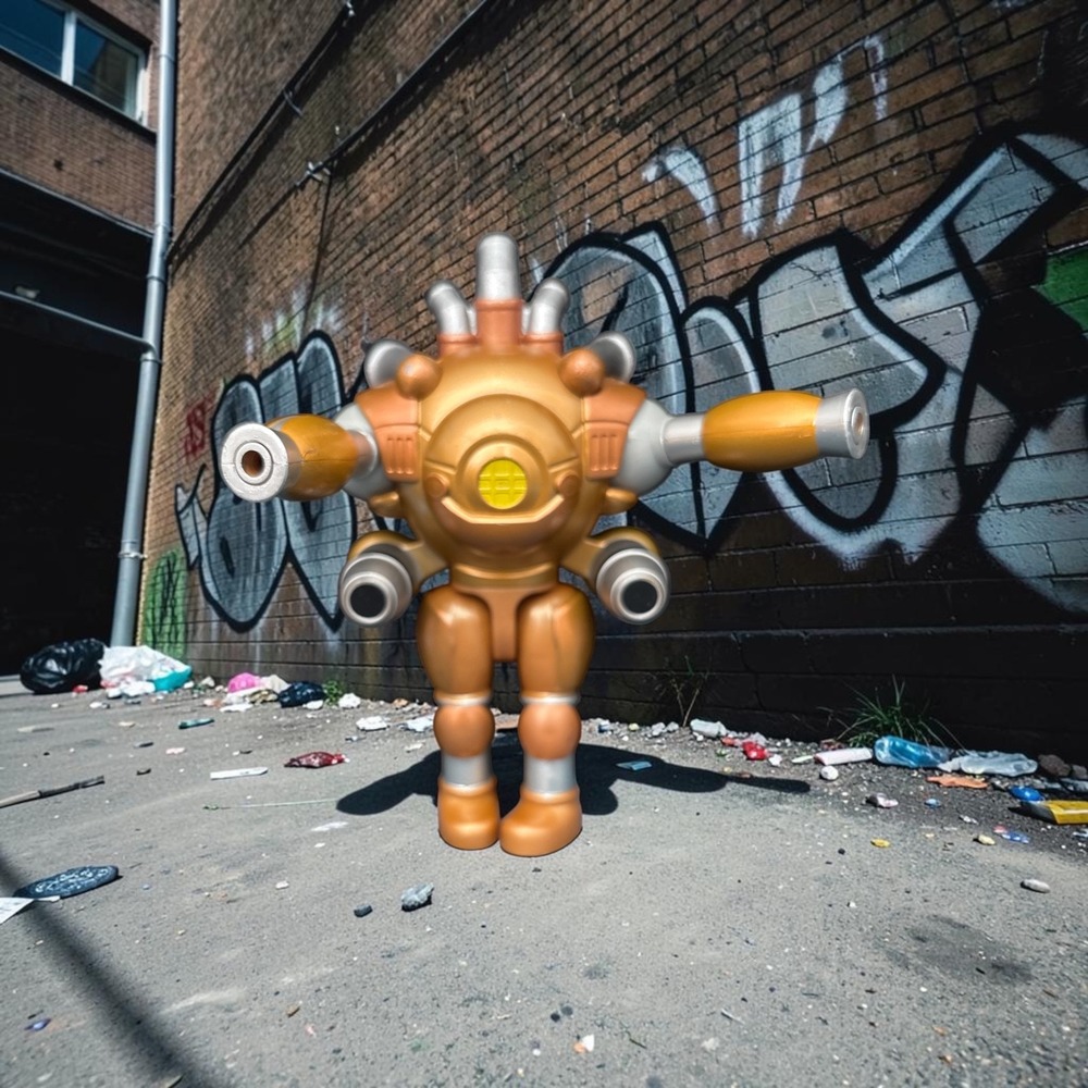 Roblox Jazwares Robot 64 Action Figure Bronze Silver Steampunk ROB0496 7 Inch